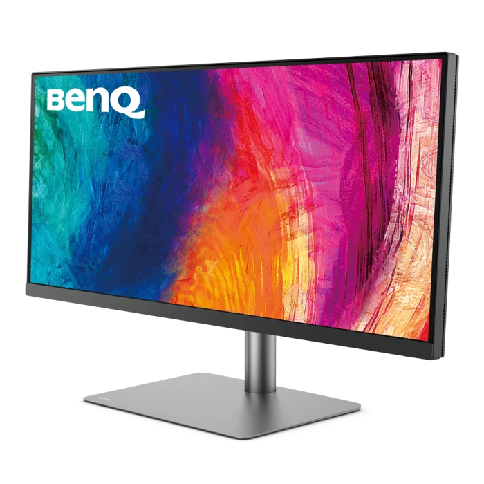 BenQ PD3420Q 34"W IPS LED 5ms 3440x1440 2K QHD, Design Mon, WQHD, AQCOL.,100% sRGB/98% P3,HDR400, B.I.,LBL,KVM, ICCsync, CAD/CAM, DualView, Contr.1000:1, 350 cd/m2, 2xHDMI,DP,USB-C(PD65W, DP Alt Mode),USB-C/USB 3.0x2, Sp.2x2.5W, HAdj., Swivel,Tilt, G (тъмнейл - 2)