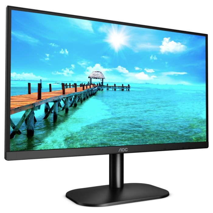 AOC 22B2QAM, 21.5" VA WLED, 1920x1080@75Hz, 4ms GTG, 250cd m/2, 3000:1, DCR 20M:1, FlickerFree, Low Blue Light, 2Wx2, Tilt, D-SUB, HDMI, DP (тъмнейл - 2)