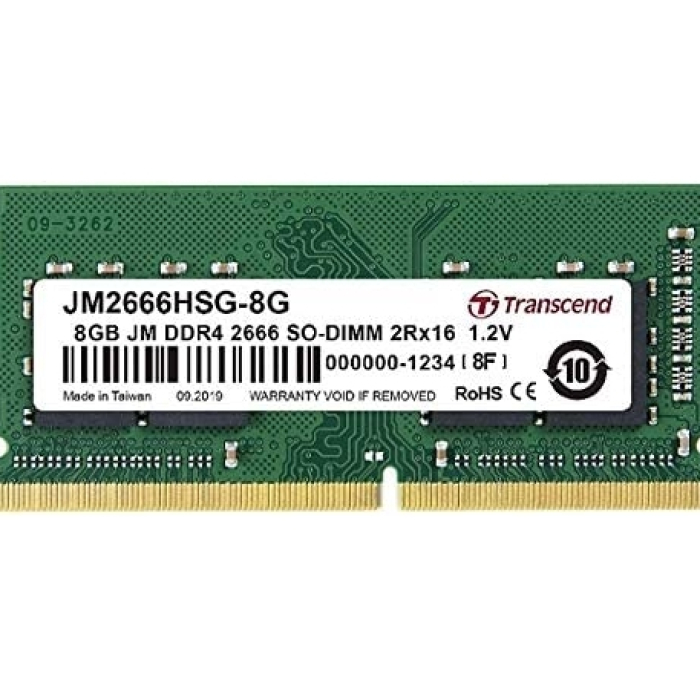 Transcend 8GB JM DDR4 2666Mhz SO-DIMM 1Rx16 1Gx16 CL19 1.2V на супер цена