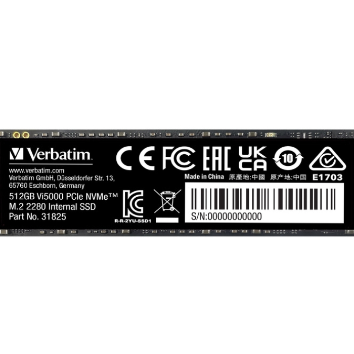 Verbatim Vi5000 Internal PCIe NVMe M.2 SSD 512GB (тъмнейл - 1)