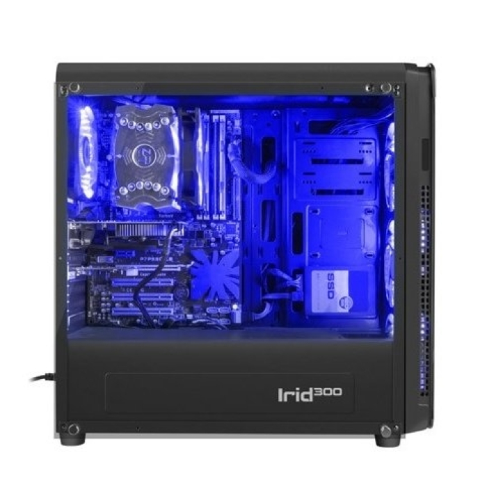 Genesis Case Irid 300 Blue Midi Tower Usb 3.0 (тъмнейл - 3)