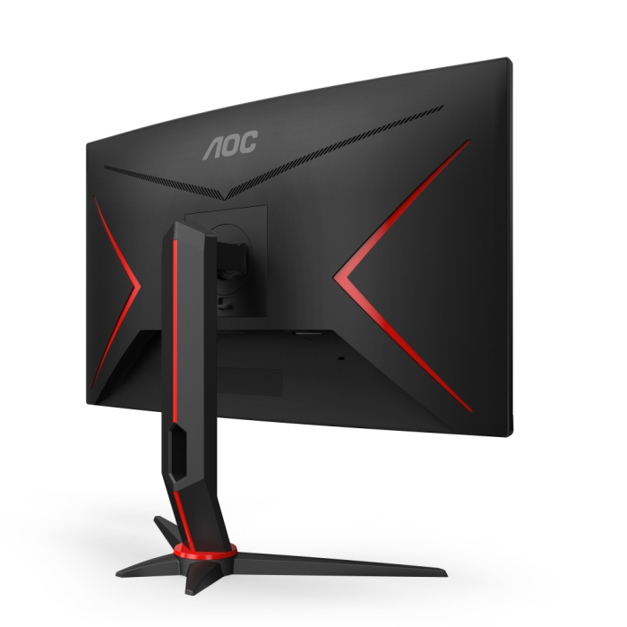 AOC CQ27G2S/BK, 27" Curved 1500R VA WLED, 2560x1440@165Hz, 4ms GtG, 1ms MPRT, 250cd m/2, 3000:1, DCR 80M:1, Adaptive Sync, FlickerFree, Low Blue Light, Tilt, Height Adjust, Swivel, 2xHDMI, DP (тъмнейл - 4)