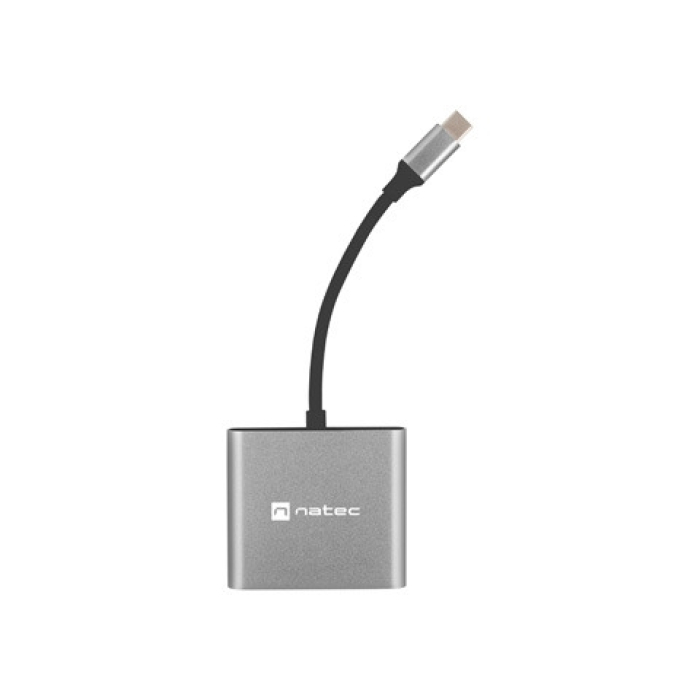 Natec USB-C Multiport Adapter 3 in 1 Fowler MINI USB 3.0, HDMI 4K, USB-C PD на супер цена