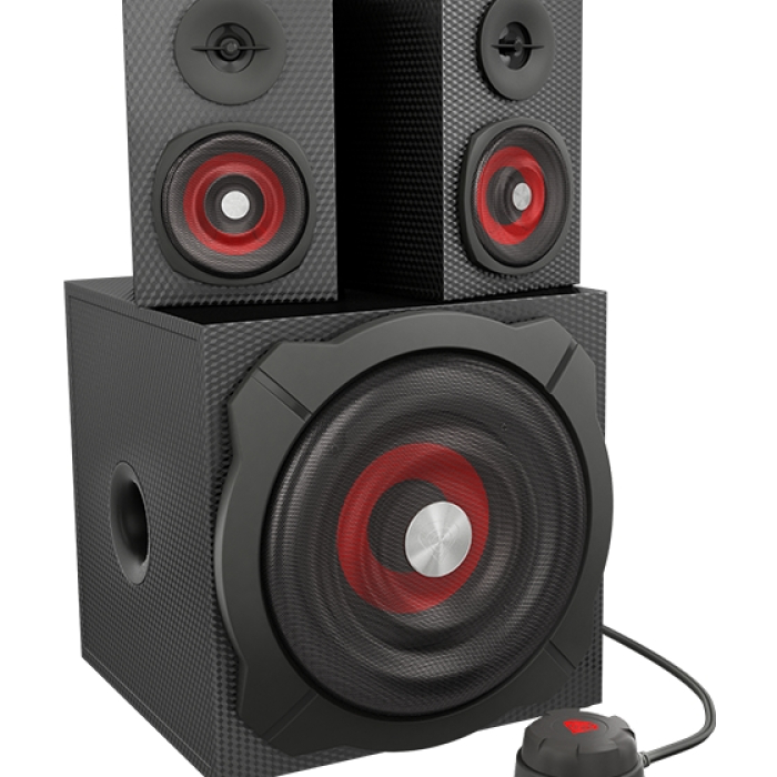 Genesis Speakers Helium 600 60W Rms 2.1 Black Wired Remote Control (тъмнейл - 2)