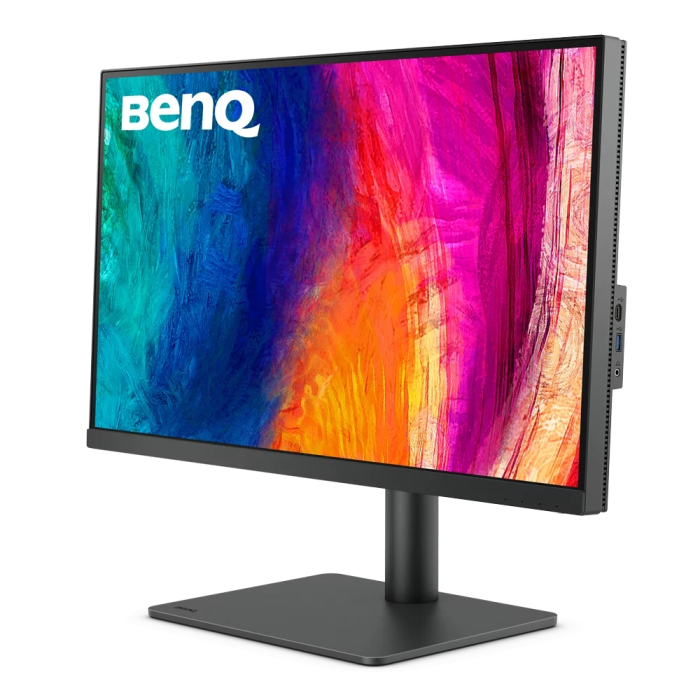 BenQ PD2705U, 27" IPS LED, 5ms,3840x2160 4K UHD, Designer Monitor, AQCOLOR, 100% sRGB, HDR10, B.I., LBL, KVM Switch, ICCsync, CAD/CAM, DualView, 1000:1, 300 cd/m2, HDMI, DP, USB Type-C(Power 65W, DP alt), Speak.2x2W, Height Adj., Swivel, Tilt, Gray (тъмнейл - 1)