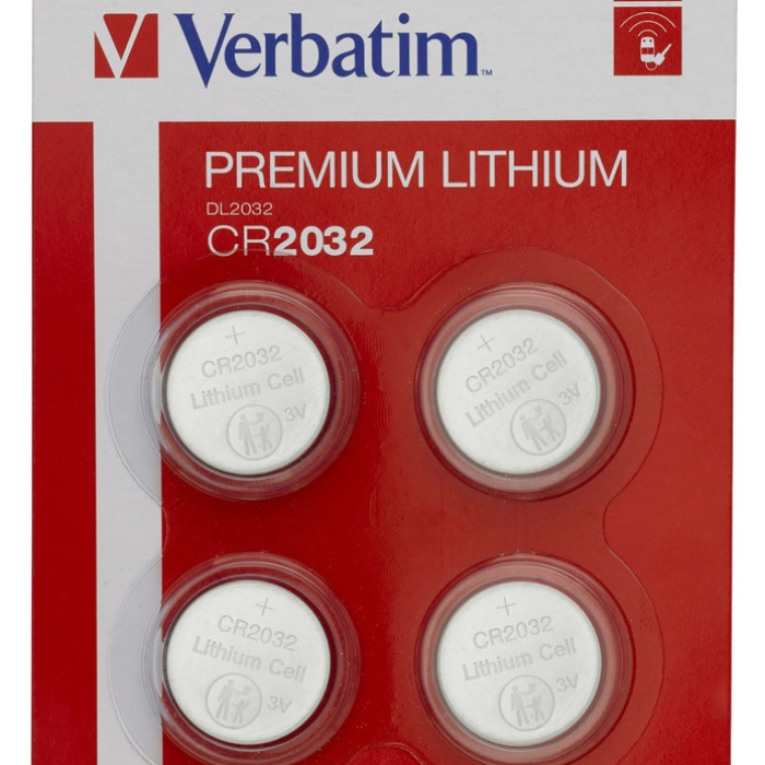 Verbatim LITHIUM BATTERY CR2032 3V 4 PACK на супер цена