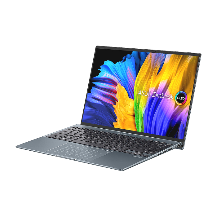 Asus Zenbook X OLED UX5401ZAS-OLED-KN731X, Num Pad, Intel Core i7-12700H/BGA OLED 14" 2.8K (2880 x 1800)WQ+ BEND GL TP 400NITS(HDR)DCIP3:100% 90HZ, 16GB LPDDR5(ON BD), PCIEG4 1TB SSD,Windows 11 Pro 64BIT, Zero-G Titanium (тъмнейл - 2)