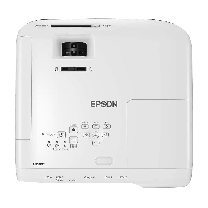 Epson EB-FH52, Full HD 1080p (1920 x 1080, 16:9) 240Hz Refresh, 4 000 ANSI lumens, 16 000:1, VGA, HDMI, USB, WLAN, Speakers, 36 months, Lamp: 36 months or 1 000 h, White (тъмнейл - 4)