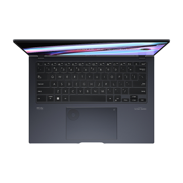 Asus Zenbook Pro OLED UX6404VV-OLED-P941X, INTEL I9-13900H, OLED 14.5" WQXGA+ (2880 x 1800) 16:10, 32GB LPDDR5(16ON BD),1TB SSD, RTX 4060 8GB GDDR6,DIALPAD,Windows 11 Pro, Bag, Tech Black (тъмнейл - 3)