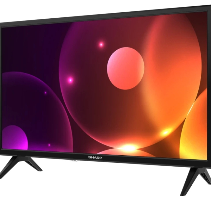 Sharp 24FA2E, 24" LED HD 1366x768, 100 000:1, DVB-T/T2/C/S/S2, Active Motion 100, Speaker 2x3W, Dolby Digital, CI+, 3xHDMI, 2xUSB, Bluetooth, LAN, Video/Audio input (3 x RCA), 2 pole Stand (тъмнейл - 1)