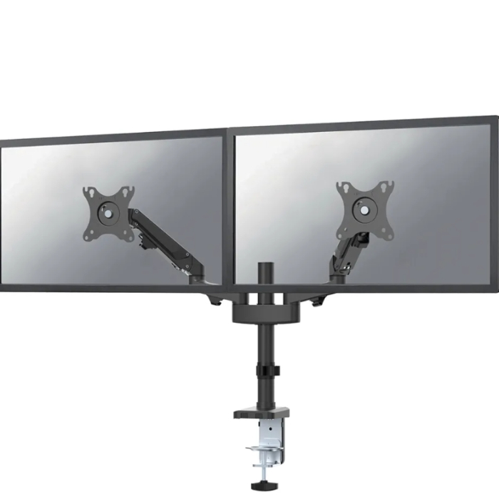 Neomounts by Newstar Desk Pole Mount (clamp/grommet) for 2 Monitor Screens (тъмнейл - 1)