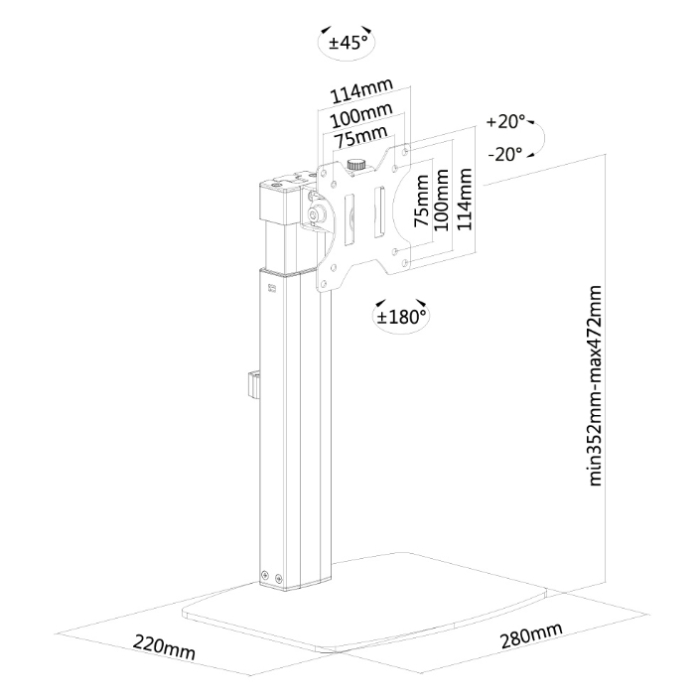 Neomounts by NewStar Flat Screen Desk Mount (stand) (тъмнейл - 2)