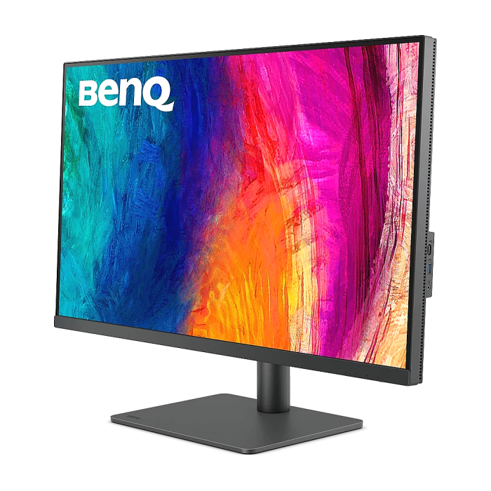 BenQ PD3205U 32" IPS 4ms 3840x2160 4K, DesignVue Designer Mon,Flicker-free,LBL,1000:1,20M:1 DCR,10 Bit,250cd/m2,USB C(PowerDelivery 90W),HDMI,DP,miniDP,USB Hub, KVM,Card R/W,2x2.5W,HAdj.,Swivel,Pivot,Tilt,Gray + Fury Gaming Chair Avenger M+ Black-Whi (тъмнейл - 1)