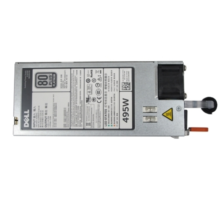 Dell Single, Hot-plug Power Supply (1+0), 495W, CusKit, compatible with R530 R540 R730 R740 T340 T430 and others 13 and 14 gen PowerEdge Servers на супер цена