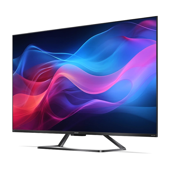 Sharp 50GR8265E, 50" QLED Google TV, 4K Ultra HD 3840x2160 Slim, AQUOS 144 Hz, DVB-T/T2/C/S/S2, Active Motion 1400, HDR10, VRR, Dolby Atmos, Dolby Vision, DTS:X, FreeSync, Chromecast Built-in, HDMI 2.1 with eARC, 3.5mm Headphone jack / line-out, USB (тъмнейл - 1)