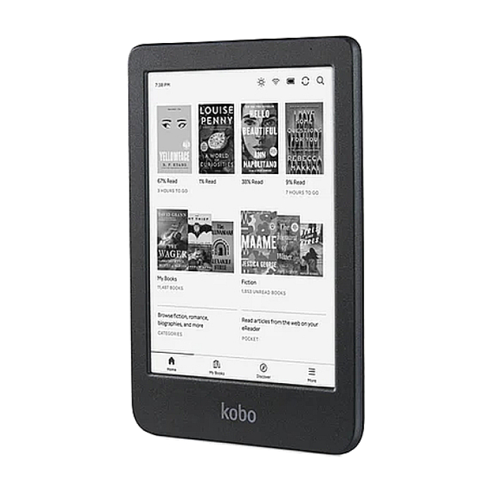 Kobo Clara BW e-Book Reader, E Ink Carta 1300 touch screen 6 inch, 1448 x 1072 pixels, 16 GB, 1000 MHz/512 MB, 1 x USB C, Greutate 0.172 kg, Wireless, Comfort Light, 12 fonts 50 font styles 15 file formats supported natively Black (тъмнейл - 1)