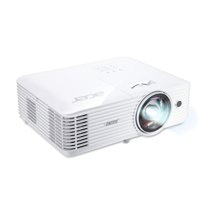 Acer Projector S1286H, DLP, Short Throw, XGA (1024x768), 3500 ANSI Lumens, 20000:1, 3D, HDMI, VGA, RCA, Audio in, Audio out, VGA out, DC Out (5V/1A, USB-A), Speaker 16W, Bluelight Shield, 3.1kg, White (тъмнейл - 1)