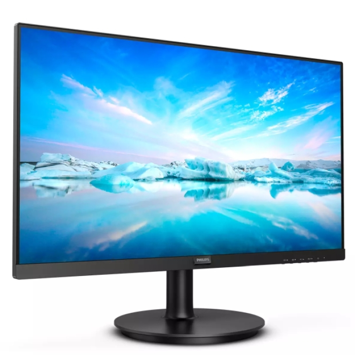 Philips 222V8LA 21.5", VA, WLED, 1920x1080@75Hz, 4GTG, 250cd/m2, 3000:1, Mega Infinity DCR, Adaptive Sync, FlickerFree, Low Blue Mode, 2Wx2, Tilt, D-SUB, HDMI, DP (тъмнейл - 1)