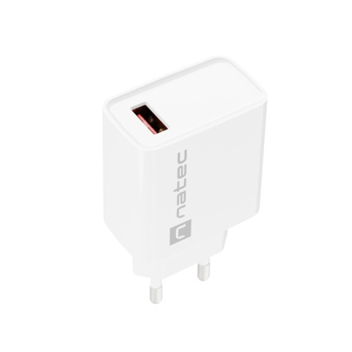 Natec USB Charger Ribera 1X USB-A 18W, White (тъмнейл - 4)