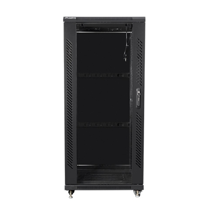 Lanberg rack cabinet 19" free-standing 27U / 600x800 self-assembly flat pack, black (тъмнейл - 1)