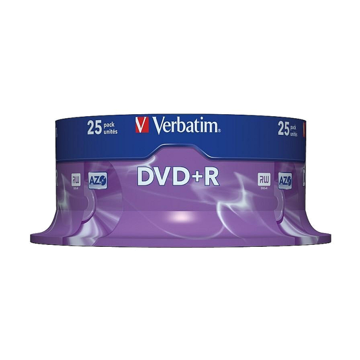 Verbatim DVD+R AZO 4.7GB 16X MATT SILVER SURFACE (25 PACK) (тъмнейл - 1)