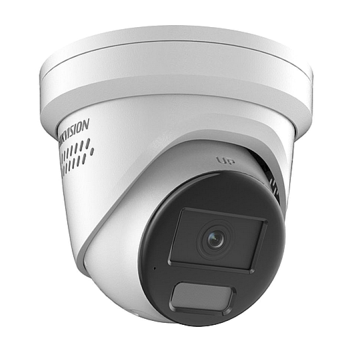 HikVision 2 MP AcuSense Fixed Turret Network Camera with Strobe Light and Audible Warning - Поглед отдясно