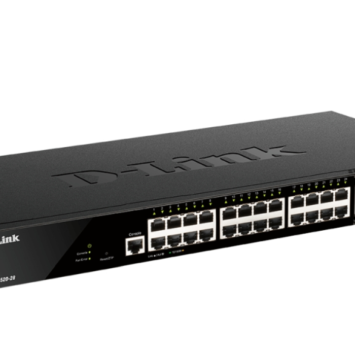 D-Link 24 ports GE + 2 10GE ports + 2 SFP+ Smart Managed Switch (тъмнейл - 1)