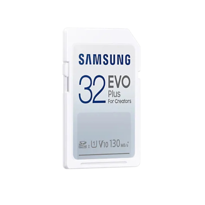 Samsung 32GB SD Card EVO Plus, Class10, Transfer Speed up to 130MB/s (тъмнейл - 1)