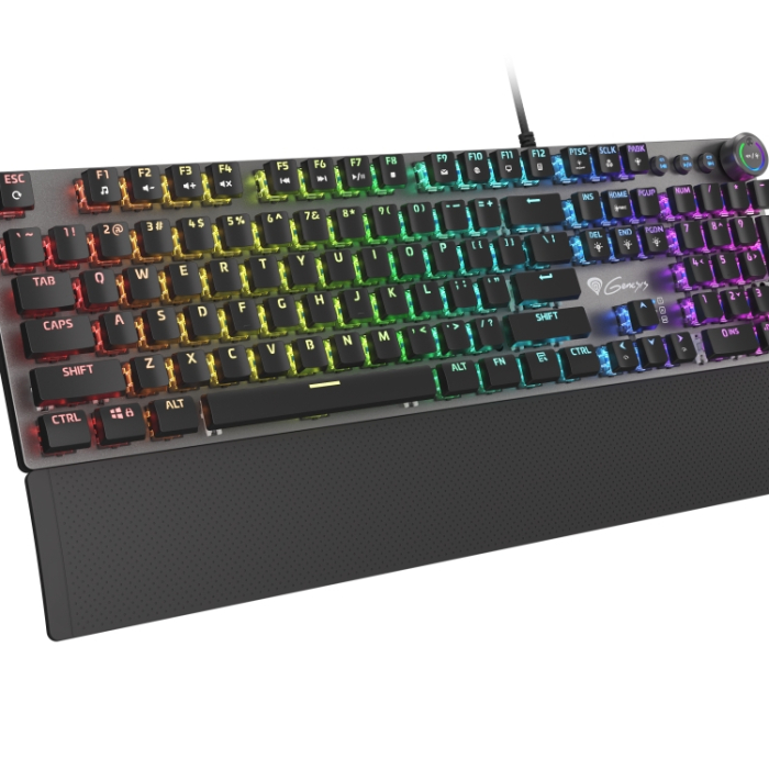 Genesis Mechanical Gaming Keyboard Thor 380 RGB Backlight Blue Switch US Layout Software (тъмнейл - 1)