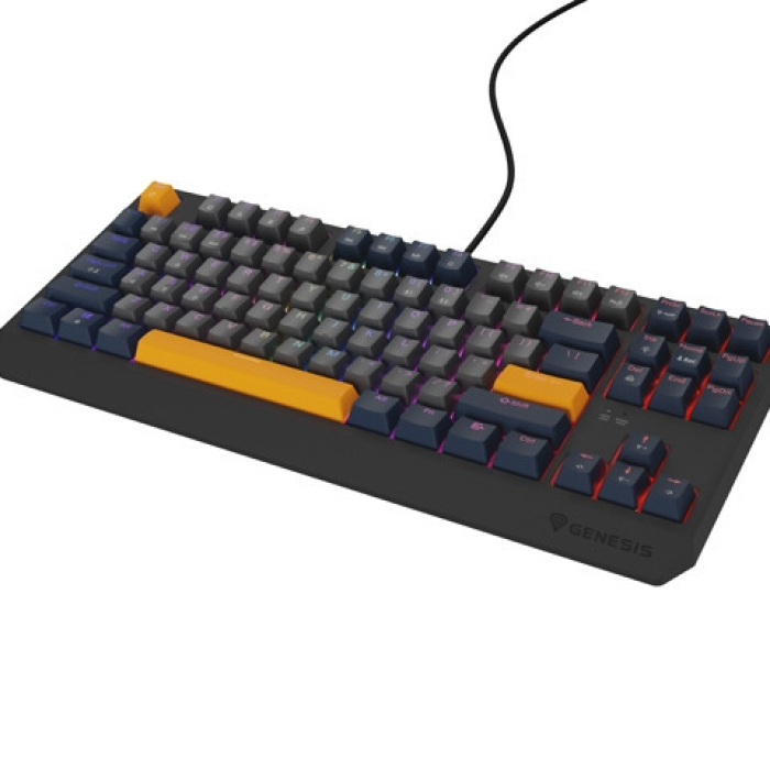 Genesis Gaming Keyboard Thor 230 TKL Naval Blue Negative US RGB Mechanical Outemu Panda