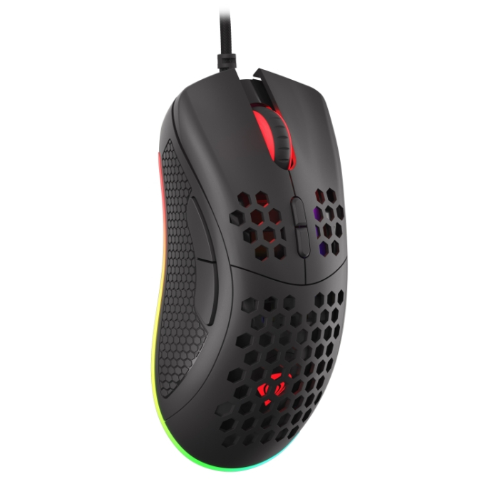 Genesis Light Weight Gaming Mouse Krypton 550 8000 DPI RGB Software Black (тъмнейл - 1)