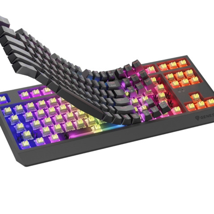 Genesis Gaming Keyboard Thor 230 TKL Wireless US Black RGB Mechanical Outemu Silent Lemon (тъмнейл - 4)