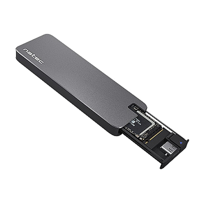 Natec EXTERNAL SSD ENCLOSURE RHINO M.2 NVME USB-C 3.1 GEN 2 ALUMINIUM (тъмнейл - 1)