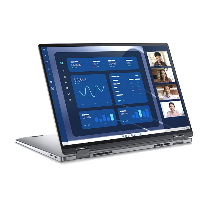 Dell Latitude 9450, Intel Core Ultra 7 165U (12 MB Cache, up to 4.9 GHz), 2in1, 14" QHD+(2560x1600), IPS Touch, AS,AR, 16GB on board 7467 MT/s LPDDR5X, 512 GB SSD PCIe M.2, Intel Graphics, FHD IR Cam , WiFi 7, FPR, Backlot, Win 11 Pro, 3Y PS (тъмнейл - 2)