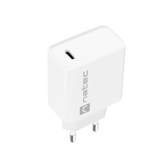 Natec USB Charger Ribera 1X USB-C 20W, White (тъмнейл - 3)