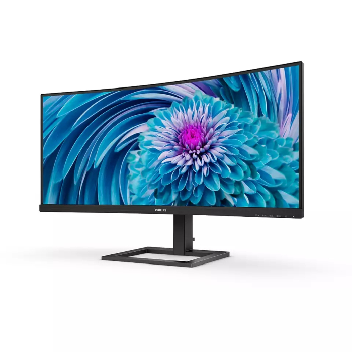 Philips 346E2CUAE, 34" Curved 1500R VA WLED, 3440x1440@100Hz, 4ms GtG, 1ms MPRT, 300cd m/2, 3000:1, Mega Infinity DCR, Adaptive Sync, FlickerFree, Low Blue Mode, 5Wx2, Tilt, Height Adjust, HDMI, DP, USB hub (тъмнейл - 1)