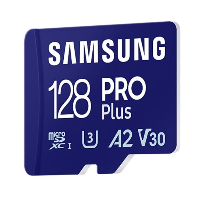 Samsung 128GB micro SD Card PRO Plus with USB Reader, UHS-I, Read 180MB/s - Write 130MB/s (тъмнейл - 3)