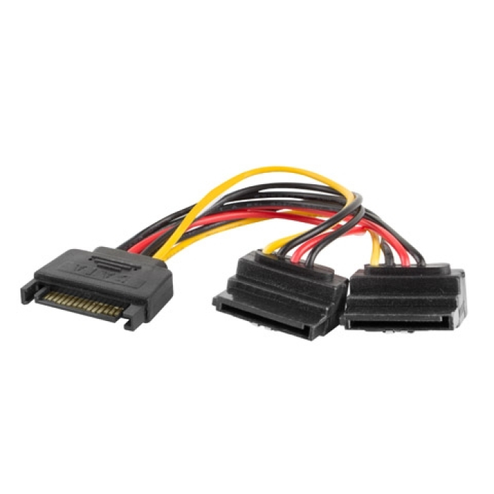 Lanberg SATA (m) -> 2x SATA (f), cable 15cm angled на супер цена