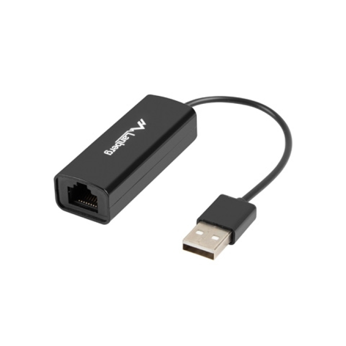 Lanberg LAN adapter card USB 2.0 1x RJ45 100MB on cable (тъмнейл - 1)