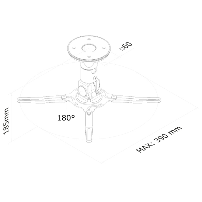 Neomounts by NewStar Projector Ceiling Mount (height: 19 cm) (тъмнейл - 2)