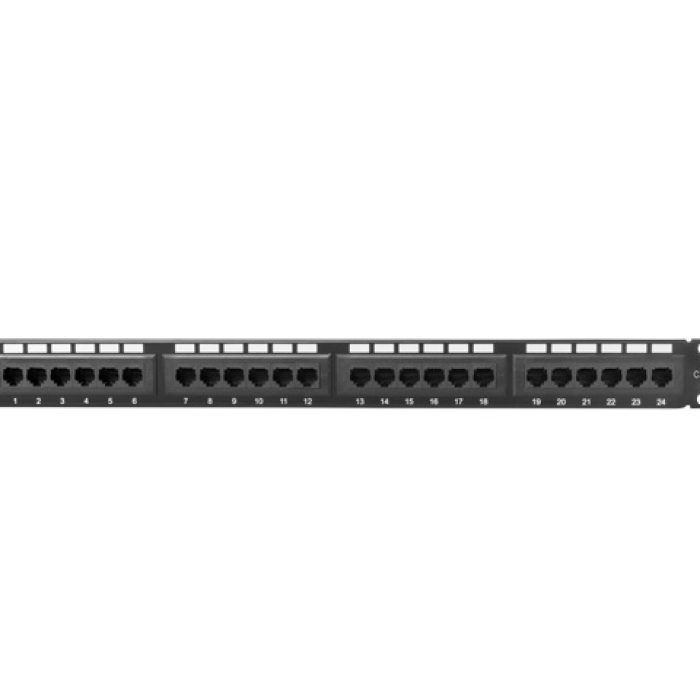 Lanberg patch panel 24 port 1U CAT.6, black (тъмнейл - 4)