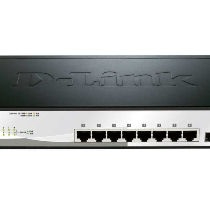 D-Link 10-Port Gigabit Smart Switch with 2 SFP ports