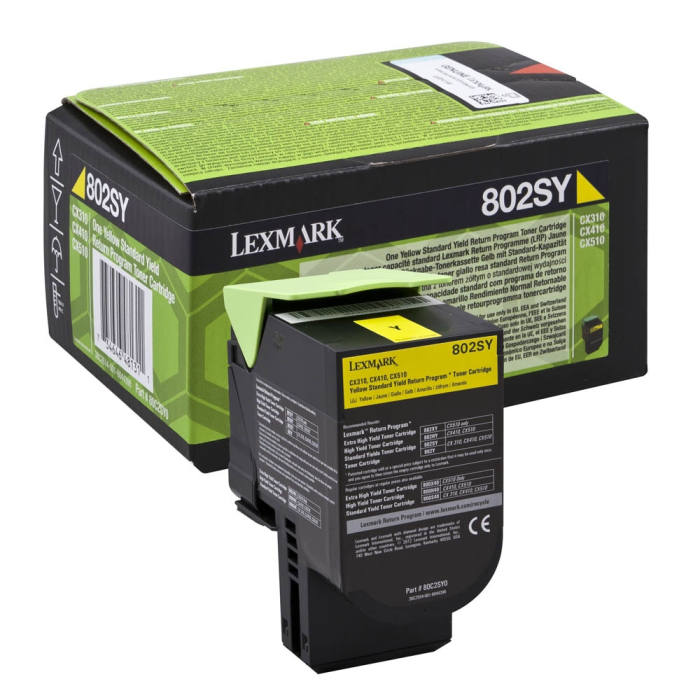 Lexmark 80C2SY0 CX310, 410, 510 Yellow Return Programme 2K Toner Cartridge на супер цена