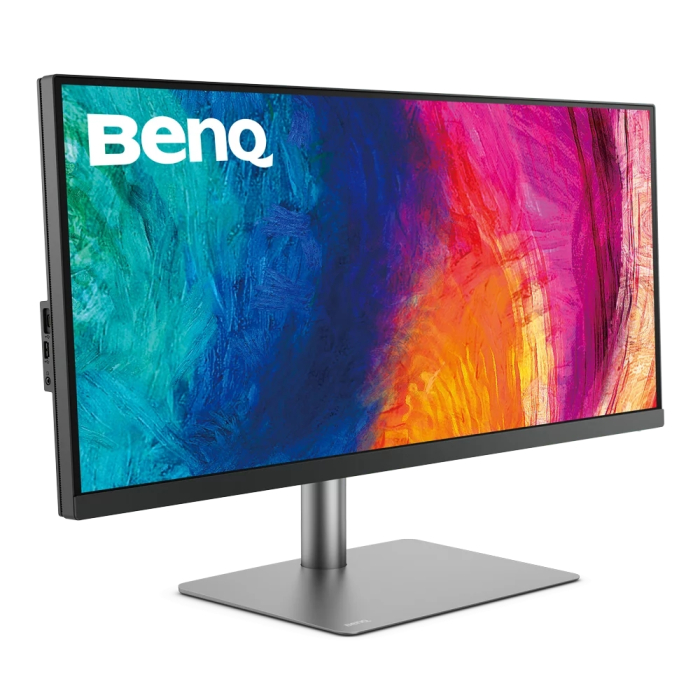 BenQ PD3420Q 34"W IPS LED 5ms 3440x1440 2K QHD, Design Mon, WQHD, AQCOL.,100% sRGB/98% P3,HDR400, B.I.,LBL,KVM, ICCsync, CAD/CAM, DualView, Contr.1000:1, 350 cd/m2, 2xHDMI,DP,USB-C(PD65W, DP Alt Mode),USB-C/USB 3.0x2, Sp.2x2.5W, HAdj., Swivel,Tilt, G (тъмнейл - 1)