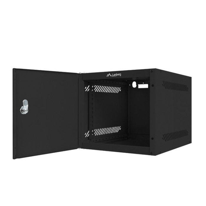 Lanberg rack cabinet 10" wall-mount 4U / 280x310 for self-assembly (flat pack) with metal door, black (тъмнейл - 2)