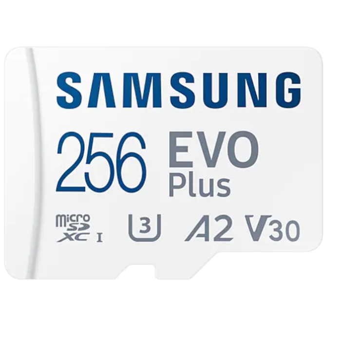 Samsung 256GB micro SD Card EVO Plus with Adapter, Class10, Transfer Speed up to 130MB/s на супер цена