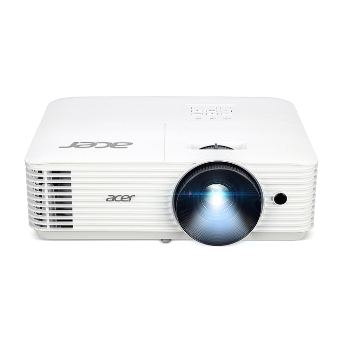 Acer Projector H5386BDi, DLP, WXGA (1280 x 720), 5000 ANSI Lumens, 20000:1, 3D, Wireless dongle included, HDMI, VGA, RS-232, Audio in, RCA, Wifi, Speaker 3W, Bag, 2.75kg, White + Acer Nitro Gaming Mouse Retail Pack (тъмнейл - 1)