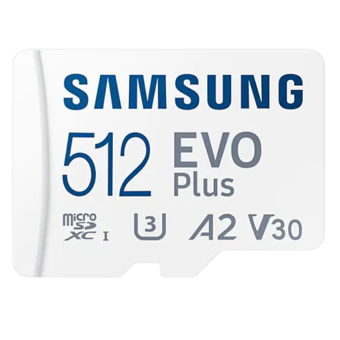 Samsung 512GB micro SD Card EVO Plus with Adapter, Class10, Transfer Speed up to 130MB/s