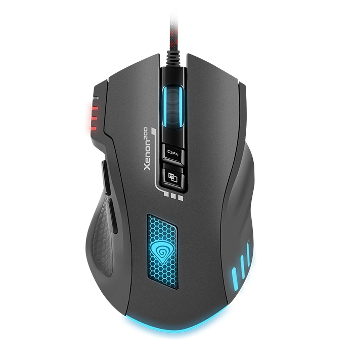 Genesis Gaming Mouse Xenon 200 Optical 3200Dpi With Software Rgb Illuminated Black