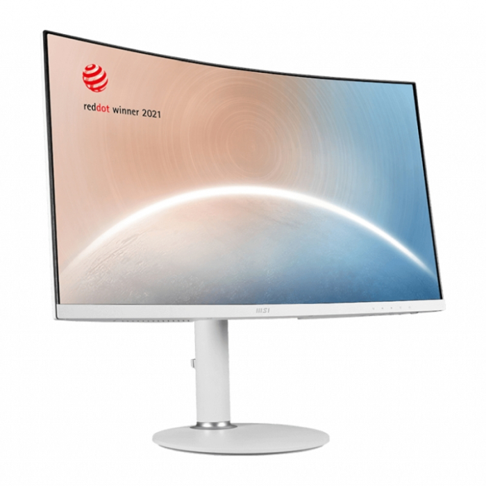 MSI Modern MD271CPW, 27", 1920x1080 (FHD), 75Hz, 4ms, VA, 250 nits, 1500R, USB-C & HDMI, AdaptiveSync, CURVED , Type-C, Height Adjustable Stand, White (тъмнейл - 2)